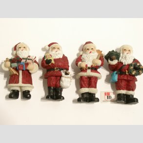 Julepynt - Julemand - Polystone Magneter - Julemand - 7cm