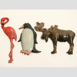 Zoodyr Figurer - Plast Magneter med Zoodyr - 6-8cm
