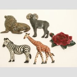 Zoodyr Figurer - Plast Magneter med Zoodyr - 6-8cm