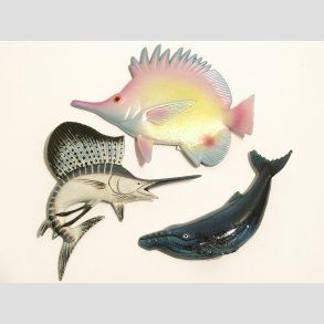 Dyrefigurer - Plast Magneter med Dyrefigurer - 6-8cm