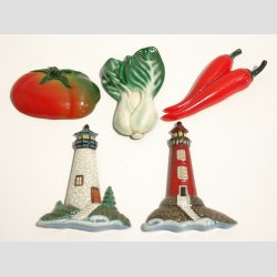 Souvenir og Dyr Kleskabs Magneter - Plast Magnet - 6-8cm