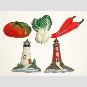 Souvenir og Dyr Kleskabs Magneter - Plast Magnet - 6-8cm