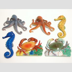 Dyrefigurer - Plast Magnet med Dyrefigurer - 6-8cm