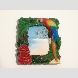 Souvenir og Kleskabs Magneter - Plast Magnet - Med Fotoramme - 6-8cm