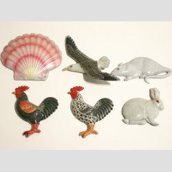 Dyrefigurer - Plast Magnet - 6-8cm