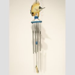 Vindklokker - Vindspil Uro - med 2 Gule Fisk - 40cm