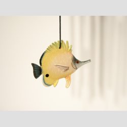 Vindklokker - Vindspil Uro - med 2 Gule Fisk - 40cm