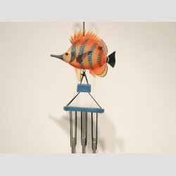 Vindklokker - Vindspil Uro - med 2 Orange Fisk - 40cm