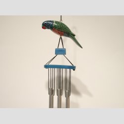 Vindspil Uro - Vindklokker Med 2 Papegjer - 40cm