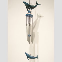 Vindspil Uro - Vindklokker med 2 Blhvaler - 40cm