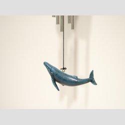 Vindspil Uro - Vindklokker med 2 Blhvaler - 40cm