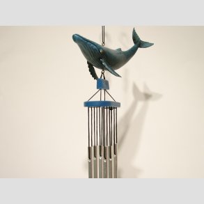 Vindspil Uro - Vindklokker med 2 Blhvaler - 40cm