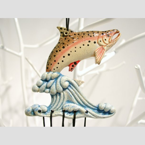 Dyrefigurer Fisk - Vindspil Uro - Vindklokker Med Fisk - 20cm ID Deko2