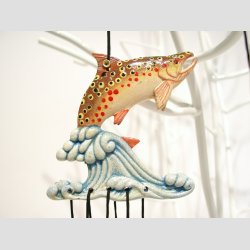 Dyrefigur Fisk - Vindspil Uro - Vindklokker Med Fisk - 20cm