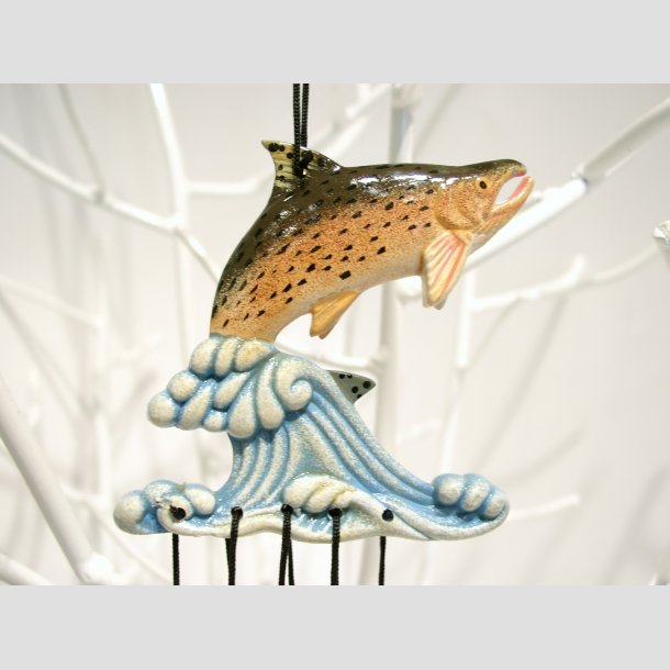 Dyrefigur Fisk - Vindspil Uro - Vindklokker Med Fisk - 20cm ID Deko2