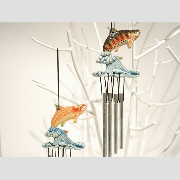 Vindspil Uro - Vindklokker Med Fisk - 20cm