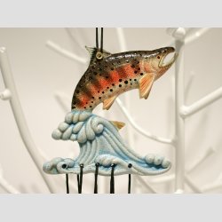 Vindspil Uro - Vindklokker Med Fisk - 20cm