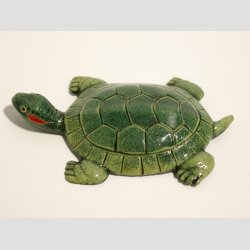 Dyrefigurer - Plast Magnet - Skildpadde - 8cm