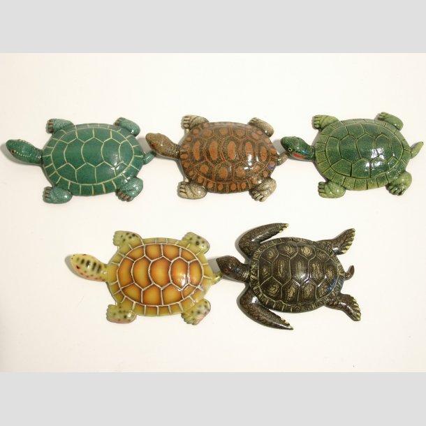 Dyrefigurer - Plast Magnet - Skildpadde - 8cm