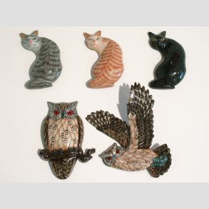 Dyrefigurer - Plast Magneter med Dyrefigurer - 6-8cm