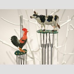 Vindspil Uro - Vindklokker Med Dyrefigurer - 20cm