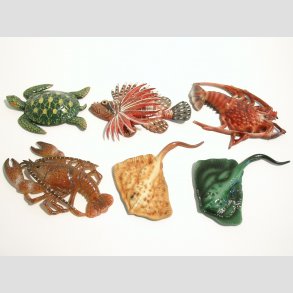 Dyrefigurer - Plast Magneter med Dyrefigurer - 6-8cm