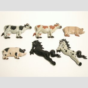 Dyre Figurer - Plast Magneter med Husdyr - 6-8cm