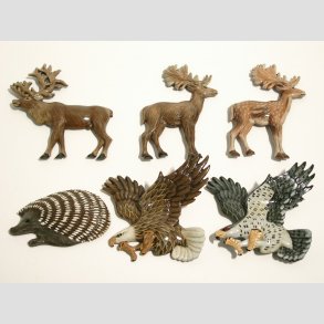 Dyrefigur - Plast Magnet - 6-8cm