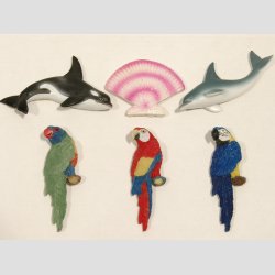 Maritime &amp; Papegje - Polystone Magneter - 7-11cm
