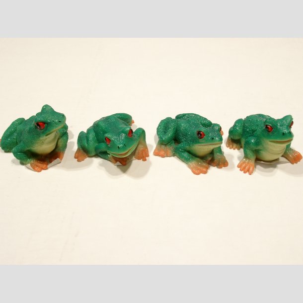 Dyrfigur - Frosker - Grnne 4 Asst - Polystone - 4cm