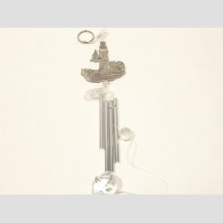 Vindspil - Stl Vindspil Uro - Forslvet Lysfyr - 45cm