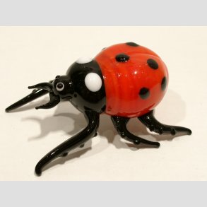 Stor Mariehne - Rd/Sort - 8cm