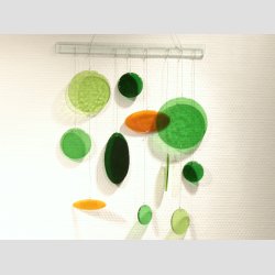 Glasfusing - Glas Uro - Runde Glas p Kant - Grn Serie - 50cm