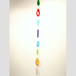 Glaskunst Uro - 8 Stykker Glas - I Lang Mix Farve Serie - 100cm