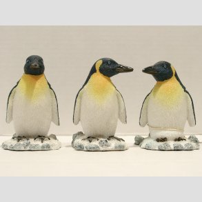 Pingviner - Sort/Gul/Hvid - 7cm