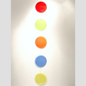 Glas Uro - 1 St 5 Store Runde Glas Stykker - Farve Mix Serie - D18xL135cm