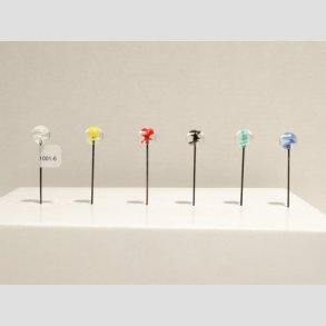 Nipsenle - Gammeldags Glas Spiral Kugler - Klar/Farver - 7cm