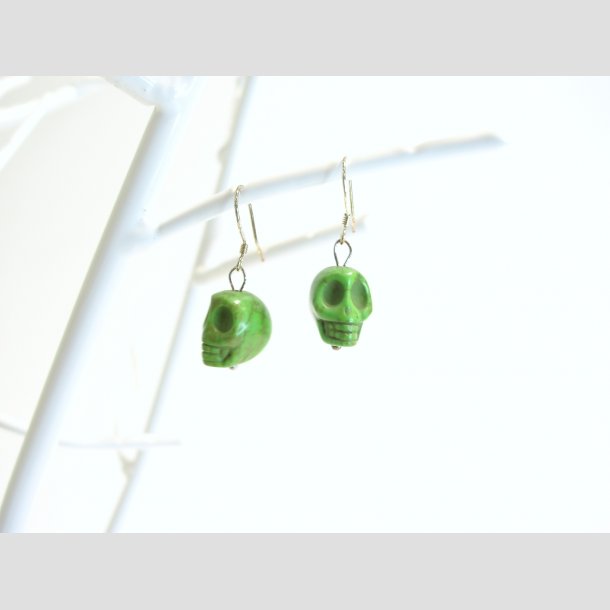 reringe - Skull - 12 Forskellige Farver - 3cm (perle 1cm) Gr&oslash;n