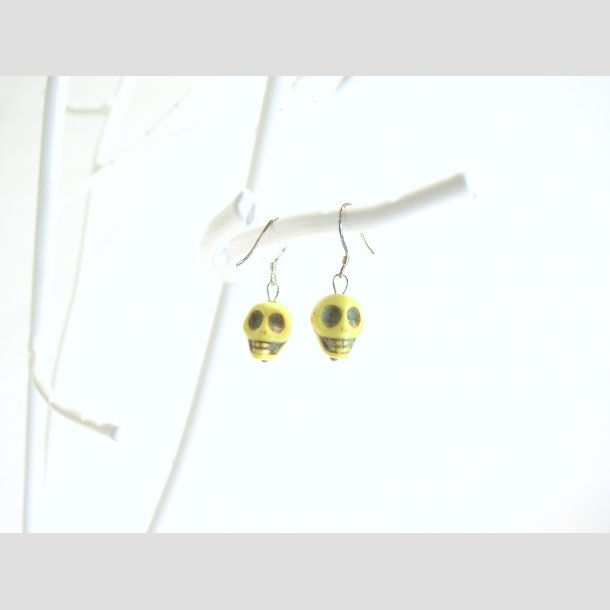 reringe - Skull - 12 Forskellige Farver - 3cm (perle 1cm) Gul