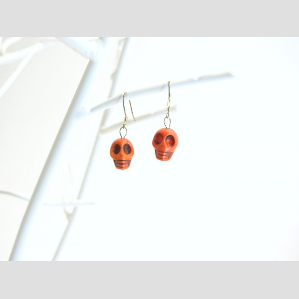 reringe - Skull - 12 Forskellige Farver - 3cm (perle 1cm) Orange