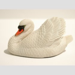 Hvid Svane - Liggende - L7cm - H4cm
