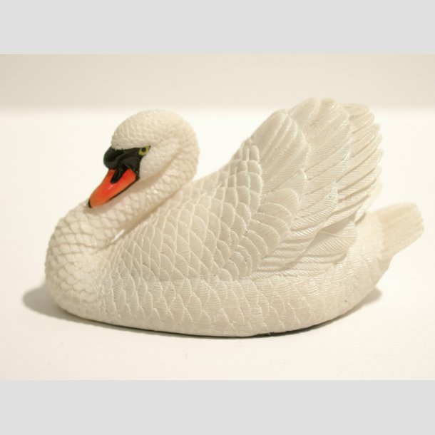 Hvid Svane - Liggende - L7cm - H4cm