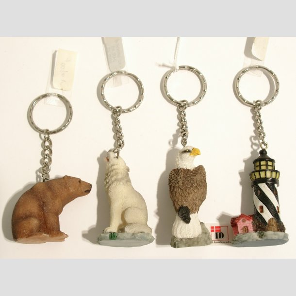 Tierfiguren - Schlusselring - L 9-12cm (Figur 5-6cm)