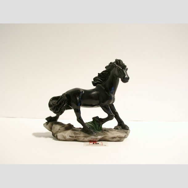 Dyrefigurer Heste - Sten Figur - Sort - 8-10cm Lille