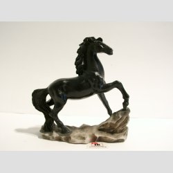 Dyrefigurer Heste - Sten Figur - Sort - 8-10cm
