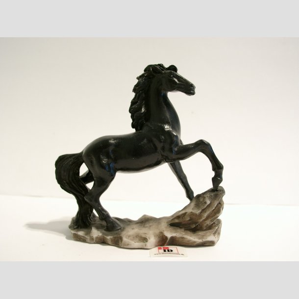 Dyrefigurer Heste - Sten Figur - Sort - 8-10cm Stor