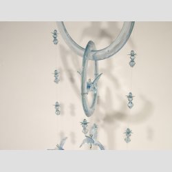 Vindspil Uro - Stor Uro Med Bl Kolibrier - 57,5cm