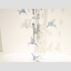 Vindspil Uro - Stor Uro Med Bl Kolibrier - 57,5cm