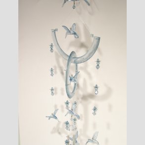 Vindspil Uro - Stor Uro Med Bl Kolibrier - 57,5cm