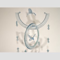 Vindspil Uro - Stor Uro Med Bl Kolibrier - 57,5cm